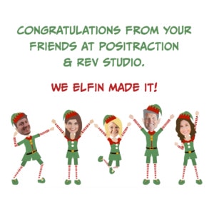 positraction holiday card elves congratulations